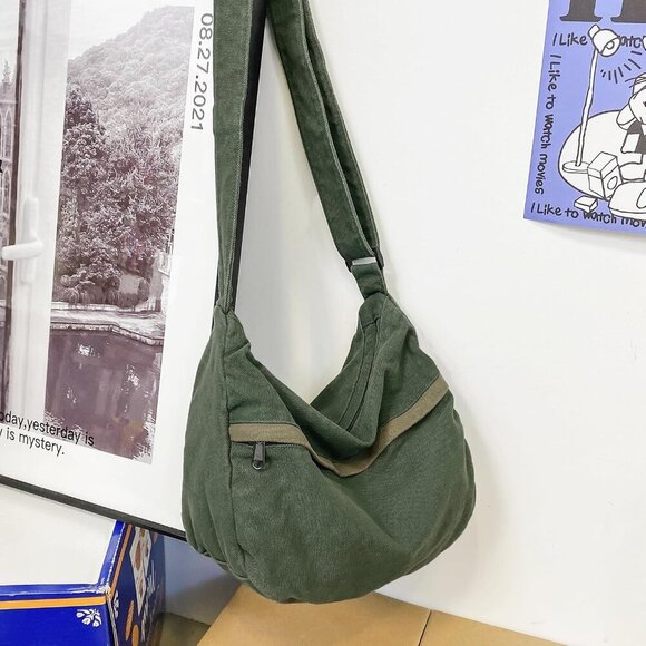 Youjare Canvas Messenger Bag Large Hobo Crossbody Shoulder Tote for Women - Picture 7 of 7